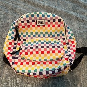 Vans mini backpack rainbow checked